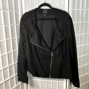 Lane Bryant Woman’s Jacket Black With Fringe Running Down The Arms 22/24
